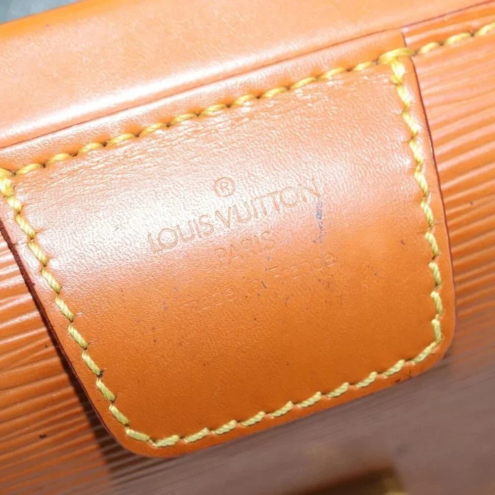 LOUIS VUITTON Epi Serviette Fermoir Bag Zipangu Gold M54358 LV Auth ep11319